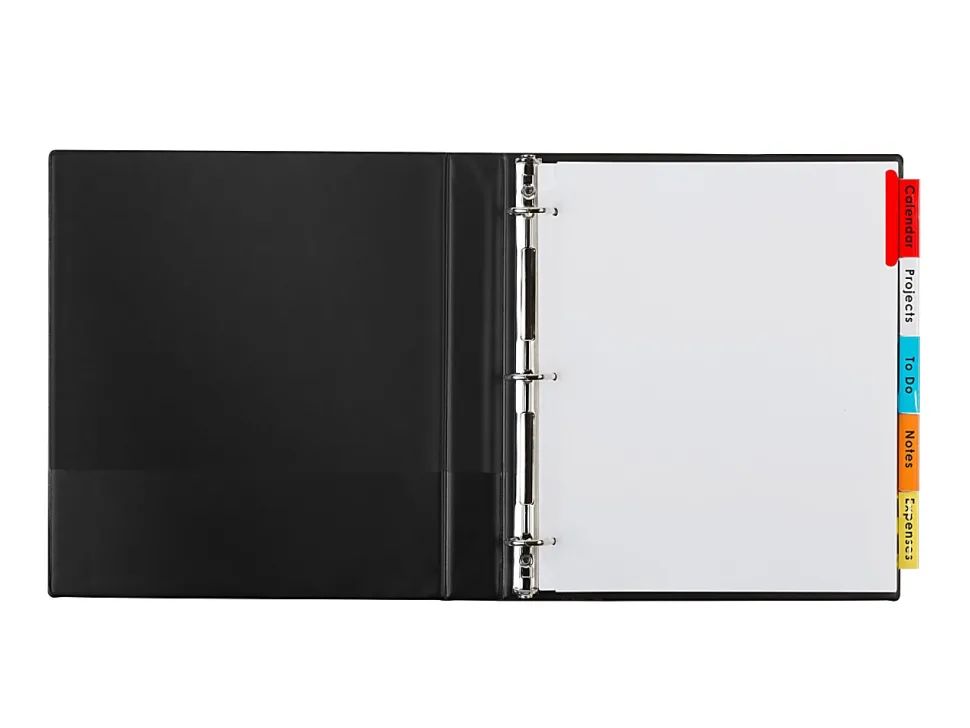 Avery® Big Tab™ Extra-Wide Insertable Dividers, 9-1/4" x 11-1/8", Clear Reinforced, White/Multicolor, 5-Tab