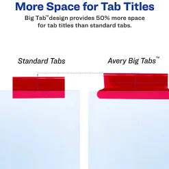 Avery® Big Tab™ Extra-Wide Insertable Dividers, 9-1/4