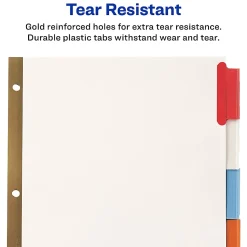 Avery® Big Tab™ Insertable Dividers, Gold Reinforced, White/Multicolor, 8-Tab