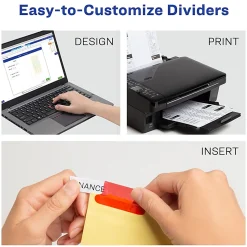 Avery® Big Tab™ Insertable Dividers, Gold Reinforced, Buff/Multicolor, 8-Tab