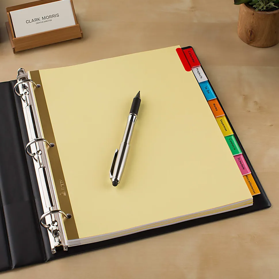 Avery® Big Tab™ Insertable Dividers, Gold Reinforced, Buff/Multicolor, 8-Tab