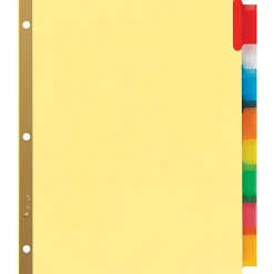 Avery® Big Tab™ Insertable Dividers, Gold Reinforced, Buff/Multicolor, 8-Tab