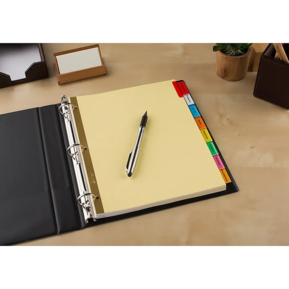 Avery® Big Tab™ Insertable Dividers, Gold Reinforced, Buff/Multicolor, 8-Tab