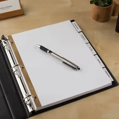 Avery® Big Tab™ Insertable Dividers Gold Reinforced Edge, White/Clear, 5-Tab