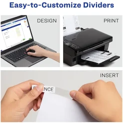 Avery® Big Tab™ Insertable Dividers Gold Reinforced Edge, White/Clear, 5-Tab