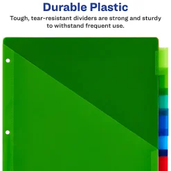 Avery® Big Tab™ Insertable Plastic Dividers, Single Pocket, Multicolor, 8-Tab