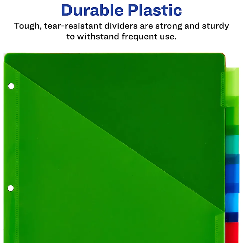 Avery® Big Tab™ Insertable Plastic Dividers, Single Pocket, Multicolor, 8-Tab