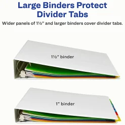 Avery® Big Tab™ Insertable Plastic Dividers, Single Pocket, Multicolor, 8-Tab