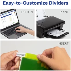 Avery® Big Tab™ Insertable Plastic Dividers, Single Pocket, Multicolor, 5-Tab