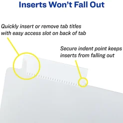 Avery® Big Tab™ Insertable Plastic Dividers With Pockets, 9 1/4" x 11 1/8", 5-Tab, Multicolor, 1 Set