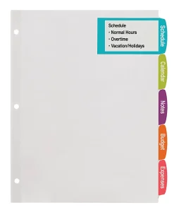 Avery® Big Tab™ Printable Label Dividers, Easy Peel®, 8 1/2