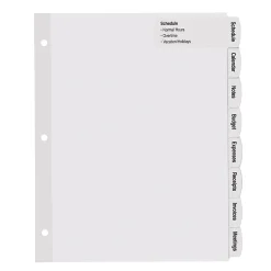 Avery® Big Tab™ Printable Large Label Dividers, Easy Peel®, White, 8-Tab, Pack Of 20 Sets