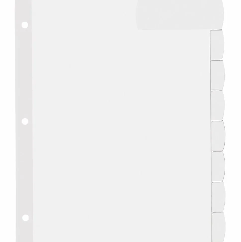 Avery® Big Tab™ Printable Large Label Dividers, Easy Peel®, White, 8-Tab, Pack Of 20 Sets