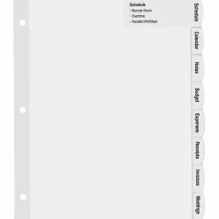 Avery® Big Tab™ Printable Large Label Dividers, Easy Peel®, White, 8-Tab, Pack Of 20 Sets
