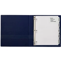Avery® Big Tab™ Printable Large Label Dividers, Easy Peel®, White, 5 Tabs, Pack Of 20 Sets