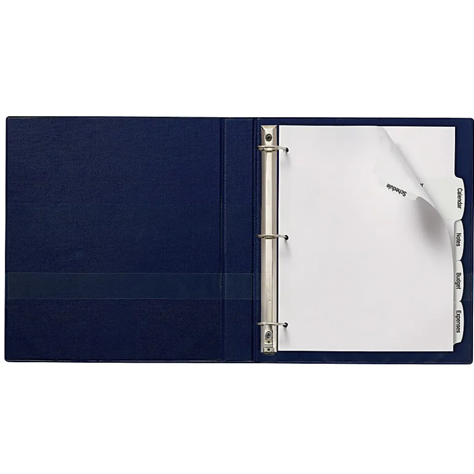 Avery® Big Tab™ Printable Large Label Dividers, Easy Peel®, White, 5 Tabs, Pack Of 20 Sets