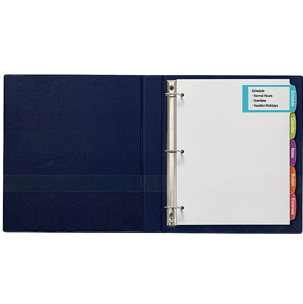 Avery® Big Tab™ Printable Large Label Dividers, Easy Peel®, White, 5 Tabs, Pack Of 20 Sets