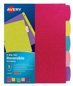 Avery® Big Tab™ Reversible Fashion Dividers, 8 1/2