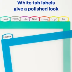 Avery® Big Tab™ Ultralast™ Plastic Dividers, 8-Tab, Multicolor