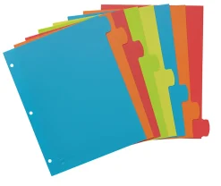 Avery® Big Tab™ Write & Erase Durable Plastic Dividers, 8 1/2" x 11", Multicolor Brights, 8-Tab