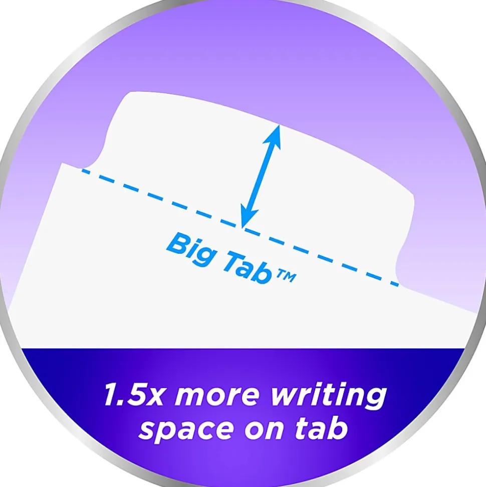 Avery® Big Tab™ Write & Erase Durable Plastic Dividers, 8 1/2" x 11", Multicolor Brights, 8-Tab