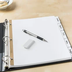 Avery® Big Tab™ Write-On Tab Dividers With Erasable Laminated Tabs, 5-Tab, White