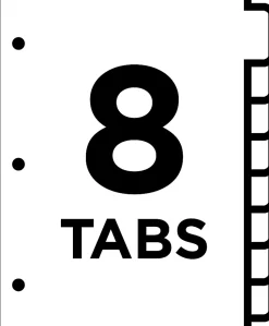 Avery® Big Tab™ Write-On Tab Dividers With Erasable Laminated Tabs, 8-Tab, Multicolor
