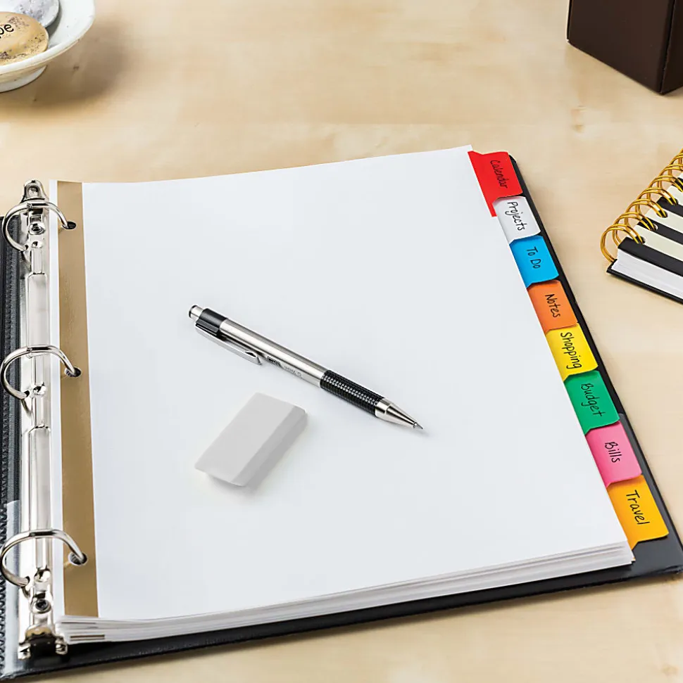 Avery® Big Tab™ Write-On Tab Dividers With Erasable Laminated Tabs, 8-Tab, Multicolor