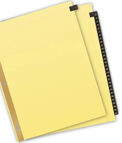 Avery® Black Leather Tab Dividers, 1–31