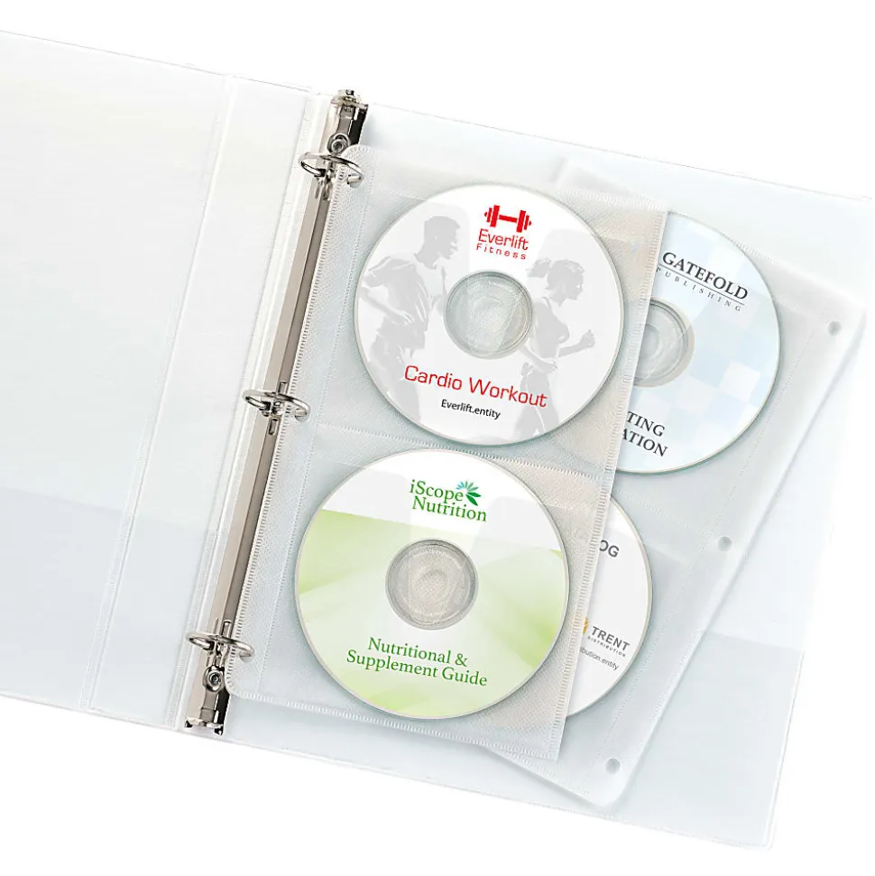 Avery® CD Sheet-Protector Pages, Clear, Pack Of 5