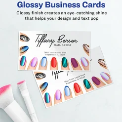 Avery® Clean Edge® Printable Business Cards With Sure Feed® Technology For Laser And Inkjet Printers, 2