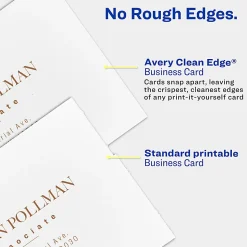 Avery® Clean Edge® Printable Business Cards With Sure Feed® Technology For Laser And Inkjet Printers, 2