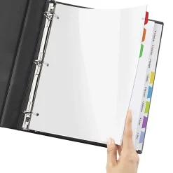 Avery® Clear Easy View Durable Plastic Dividers For 3 Ring Binders, 8-1/2