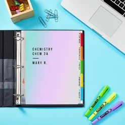 Avery® Clear Easy View Durable Plastic Dividers For 3 Ring Binders, 8-1/2