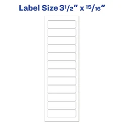 Avery® Continuous Form Permanent Address Labels, 4013, Rectangle, 3 1/2