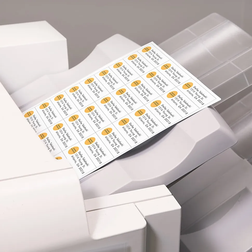 Avery® Copier Permanent Address Labels, 5351, 1" x 2 13/16", White, Pack Of 3,300