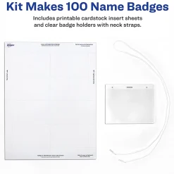 Avery® Customizable Hanging Name Badges, Rectangle, 74459, 3