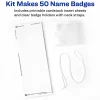 Avery® Customizable Hanging Style Name Badges, 74520, 3" x 4", White, Box Of 50