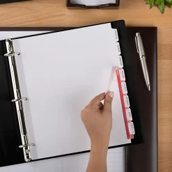 Avery® Customizable Index Maker® Extra-Wide Dividers For 3 Ring Binder, Easy Print & Apply Clear Label Strip, 8 Tab, Pack Of 5 Sets