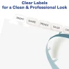 Avery® Customizable Index Maker® Dividers For 3 Ring Binder, Easy Print & Apply Clear Label Strip, 12 Tab, White, Pack Of 5 Sets
