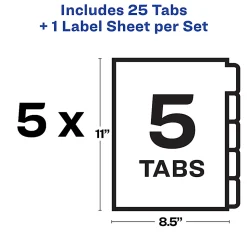 Avery® Customizable Index Maker® Unpunched Dividers  - 11431