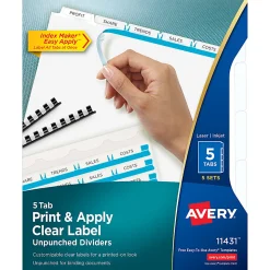Avery® Customizable Index Maker® Unpunched Dividers  - 11431