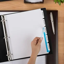 Avery® Customizable Index Maker® Extra-Wide Dividers For 3 Ring Binder, Easy Print & Apply Clear Label Strip, 5 Tab, Pack Of 5 Sets