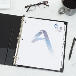 Avery® Customizable Print-On™ Dividers, 8 1/2" x 11", 5 Tabs, White, Pack Of 25 Sets