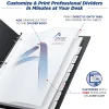 Avery® Customizable Print-On™ Dividers, 8 1/2" x 11", 8 Tab, White, Pack Of 5 Sets