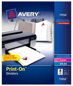 Avery® Customizable Print-On™ Dividers, 8 1/2