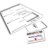 Avery® Customizable Self-Laminating Name Badges, 5362, 2.25" x 3.5", White, 30 Name Tags With Clips