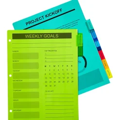 Avery® Dividers for 3 Ring Binders, 8-Tab Binder Dividers, Plastic Binder Dividers, Insertable Big Tab™, Multicolor, 1 Set (11901)