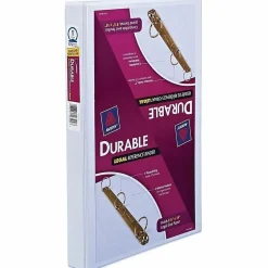 Avery® Durable Legal Reference 3-Ring Binder, 1" Round Rings, White/Clear