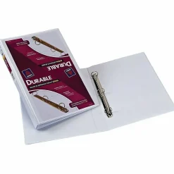 Avery® Durable Legal Reference 3-Ring Binder, 1" Round Rings, White/Clear